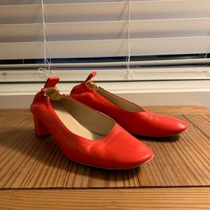 Everlane 7.5 Red “The Day Heel”